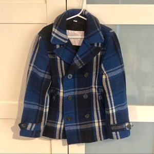 Youth Burberry Double Breasted Wool Coat